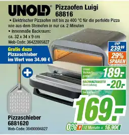 Expert Klein UNOLD Pizzaofen Luigi 68816 Angebot