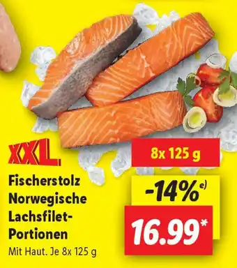 Lidl Fischerstolz Norwegische Lachsfilet- Portionen Angebot