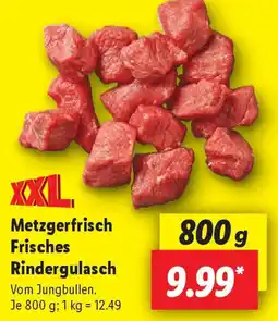 Lidl XXL Metzgerfrisch Frisches Rindergulasch Angebot