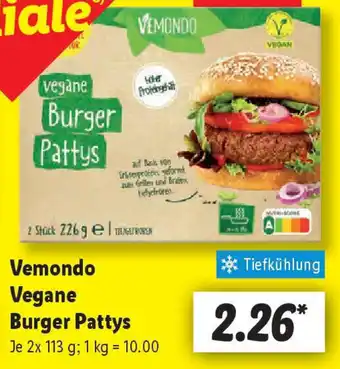 Lidl Vemondo Vegane Burger Pattys Angebot