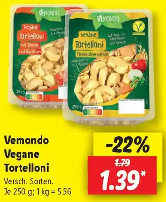 Lidl Vemondo Vegane Tortelloni Angebot