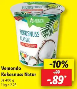 Lidl Vemondo Kokosnuss Natur Angebot