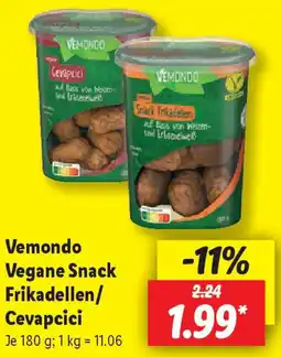 Lidl Vemondo Vegane Snack Frikadellen/ Cevapcici Angebot