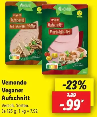 Lidl Vemondo Veganer Aufschnitt Angebot