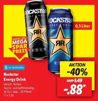 Lidl Rockstar Energy Drink Angebot