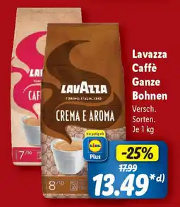 Lidl Lavazza Caffè Ganze Bohnen Angebot