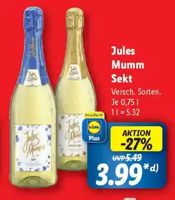 Lidl Jules Mumm Sekt Angebot