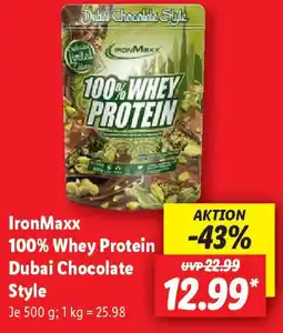 Lidl IronMaxx 100% Whey Protein Dubai Chocolate Style Angebot