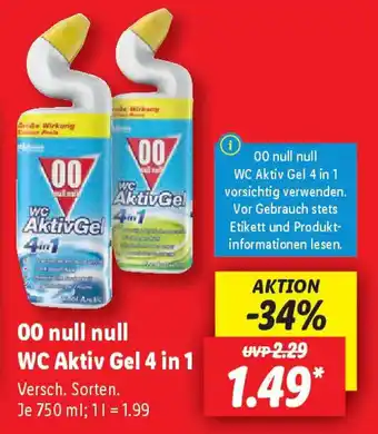 Lidl 00 null null WC Aktiv Gel 4 in 1 Angebot