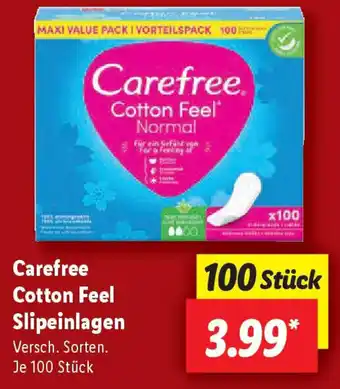 Lidl Carefree Cotton Feel Slipeinlagen Angebot