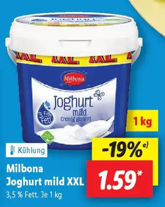 Lidl Milbona Joghurt mild XXL Angebot