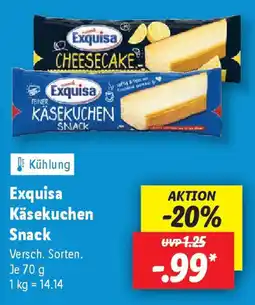 Lidl Exquisa Käsekuchen Snack Angebot