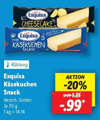 Lidl Exquisa Käsekuchen Snack Angebot