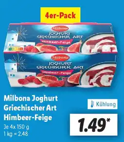 Lidl Milbona Joghurt Griechischer Art Himbeer-Feige Angebot