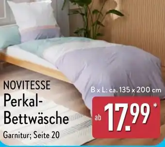 Aldi Nord NOVITESSE Perkal- Bettwäsche Angebot