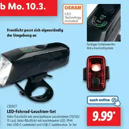 Lidl CRIVIT LED-Fahrrad-Leuchten-Set Angebot