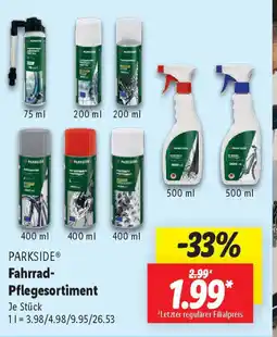 Lidl PARKSIDE Fahrrad- Pflegesortiment Angebot