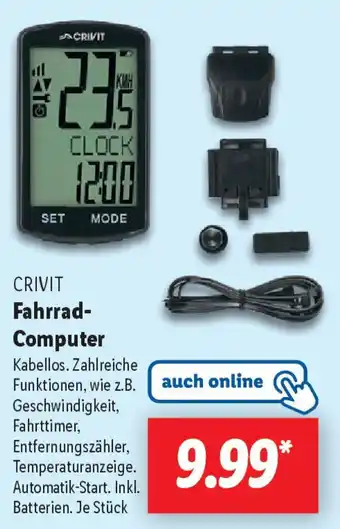 Lidl CRIVIT Fahrrad- Computer Angebot