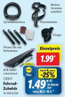 Lidl CRIVIT Fahrrad- Zubehör Angebot