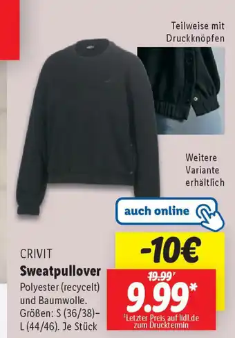 Lidl CRIVIT Sweatpullover Angebot