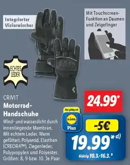 Lidl CRIVIT Motorrad- Handschuhe Angebot