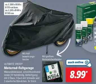 Lidl ULTIMATE SPEED Motorrad-Faltgarage Angebot