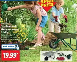 Lidl Playtive Schubkarre mit Gartenwerkzeug, 7-teilig Angebot