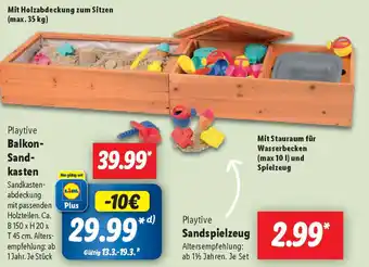 Lidl Playtive Balkon- Sand- kasten Angebot