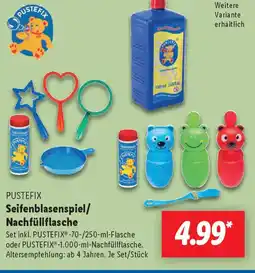 Lidl PUSTEFIX Seifenblasenspiel/ Nachfüllflasche Angebot