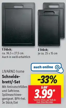 Lidl LIVARNO home Schneide- brett/-Set Angebot