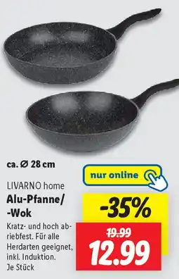 Lidl LIVARNO home Alu-Pfanne/ -Wok Angebot