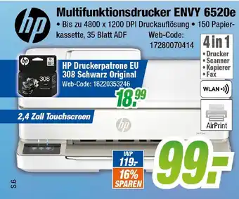 Expert Klein hp Multifunktionsdrucker ENVY 6520e Angebot