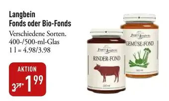 Galeria Markthalle Langbein Fonds oder Bio-Fonds Angebot