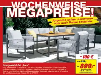 toom Baumarkt Loungemöbel-Set „,Lara" Angebot