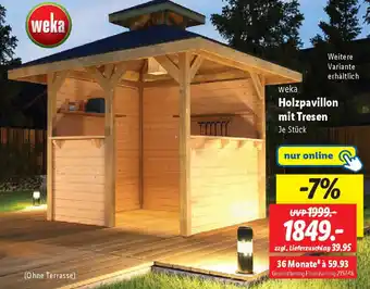 Lidl weka Holzpavillon mit Tresen Angebot