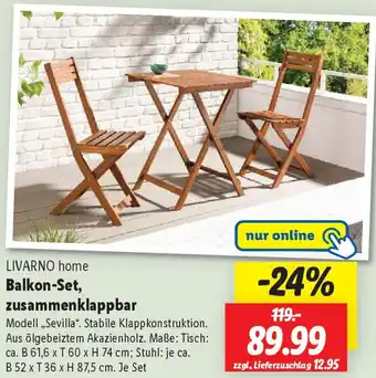 Lidl LIVARNO home Balkon-Set, zusammenklappbar Angebot