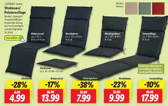 Lidl LIVARNO home Sitzkissen/ Polsterauflage Angebot