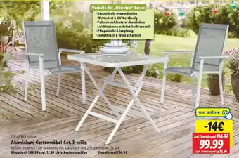 Lidl LIVARNO home Aluminium-Gartenmöbel-Set, 3-teilig Angebot