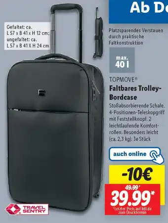 Lidl TOPMOVE Faltbares Trolley- Bordcase Angebot