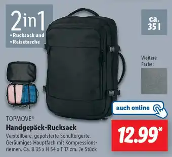 Lidl TOPMOVE Handgepäck-Rucksack Angebot