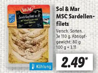 Lidl Sol & Mar MSC Sardellen- filets Angebot