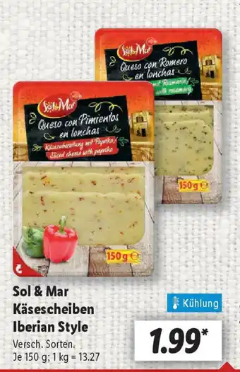 Lidl Sol & Mar Käsescheiben Iberian Style Angebot