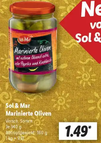 Lidl Sol & Mar Marinierte Oliven Angebot