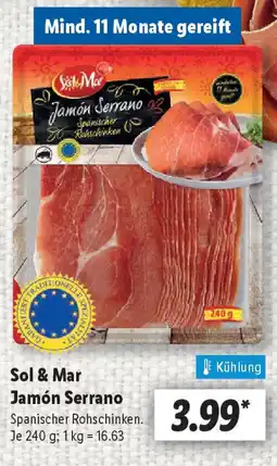 Lidl Sol & Mar Jamón Serrano Angebot