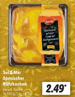 Lidl Sol & Mar Spanischer Rührkuchen Angebot