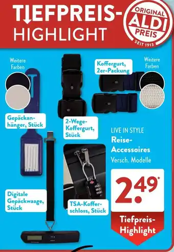 Aldi Süd LIVE IN STYLE Reise Accessoires Angebot