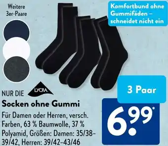 Aldi Süd NUR DIE Socken ohne Gummi Angebot