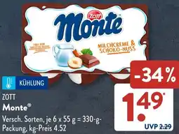 Aldi Süd ZOTT Monte Angebot