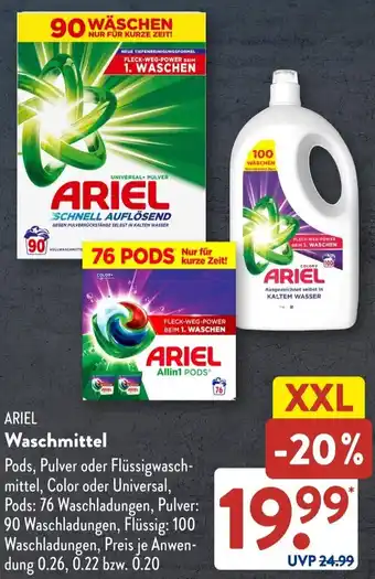 Aldi Süd ARIEL Waschmittel Angebot