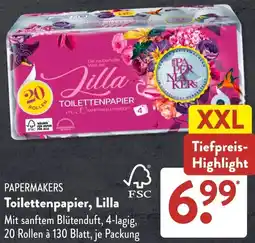 Aldi Süd PAPERMAKERS Toilettenpapier, Lilla Angebot